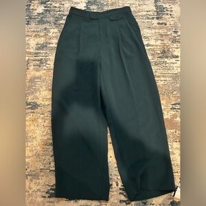 Madewell Women's Deep Green Wide-Leg Trousers